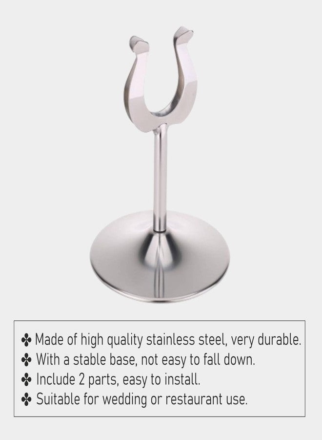 FINALITY 4" Stainless Steel U Shaped Table Number Place Card Holder Menu Stand for Wedding Restaurant (2) - Image 5